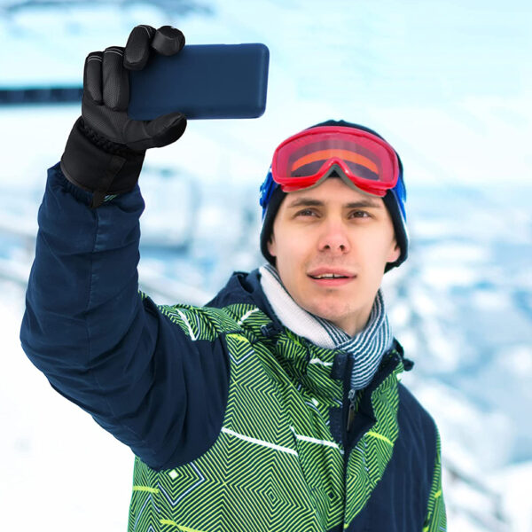 Achiou | Winter Snow Ski Gloves for Men Women | Warm Waterproof Skiing Gloves for -30℉ Cold Weather, Touchscreen Snowboard Glove