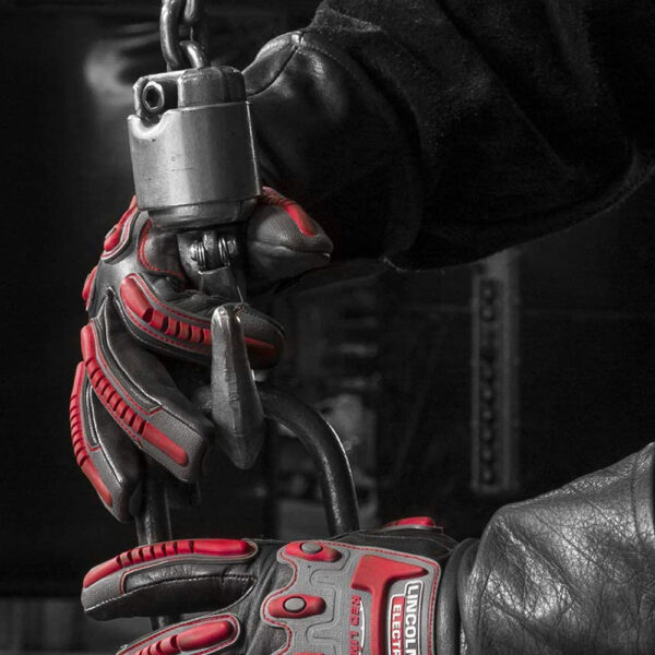 Lincoln Electric | Roll Cage Welding/Rigging Gloves | Impact Resistant | Black Grain Leather