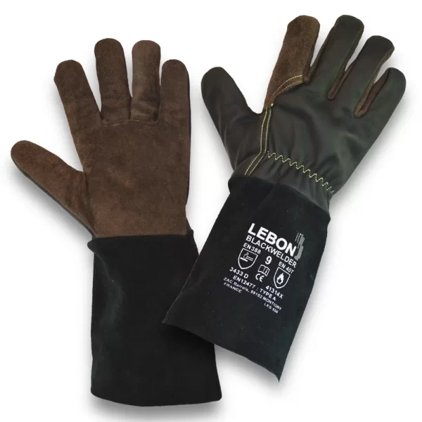 LEBON | BLACKWELDER | Welding Glove with Palm in Waterproof Brown Split Leather