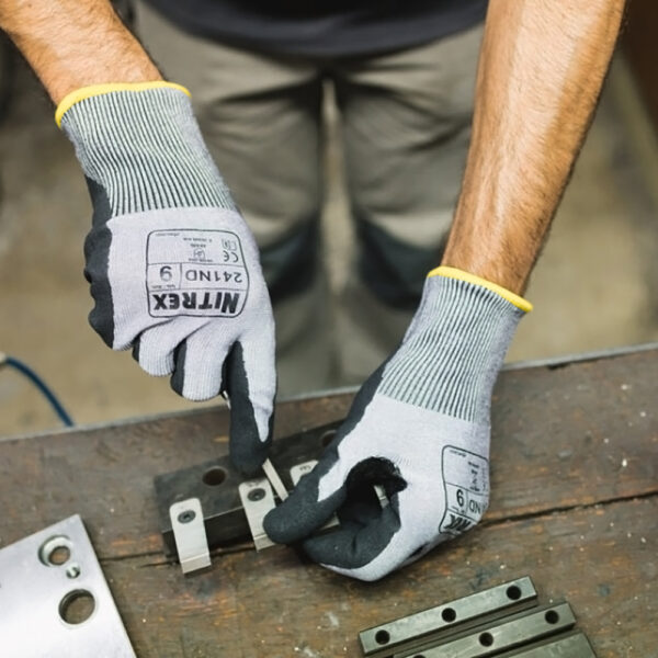 UNIGLOVES | Nitrex 241ND Sandy Nitrile Gloves | Level D Cut | Reinforced Thumb | Ultralight Duty | NitreGrip and NitreGuard Technology (10 Pairs)