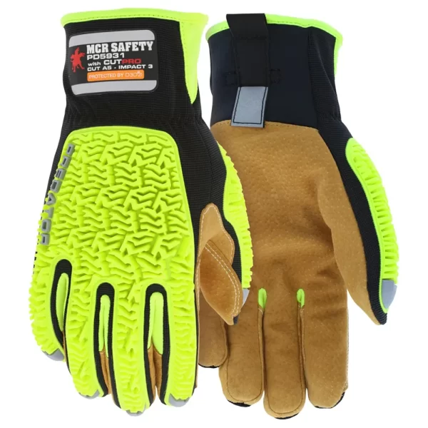 MCR Safety | PD5931 | Predator Impact Mechanics Glove Sasquatch Leather Palm Work Gloves