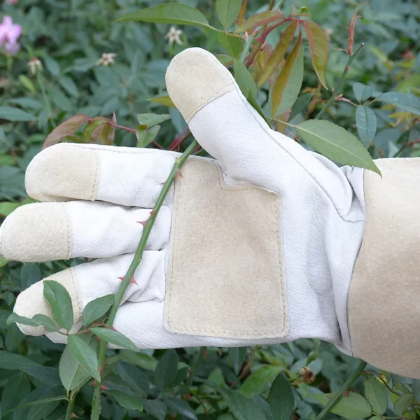 Handlandy | Pruning Gloves Long for Men & Women, Pigskin Leather Rose Gardening Gloves- Breathable & Durability Gauntlet Gloves