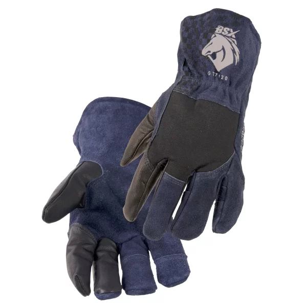 Black Stallion | GT7120-NB BSX Grain Goatskin & Flame-Resistant Stretch Knit Cotton TIG Glove