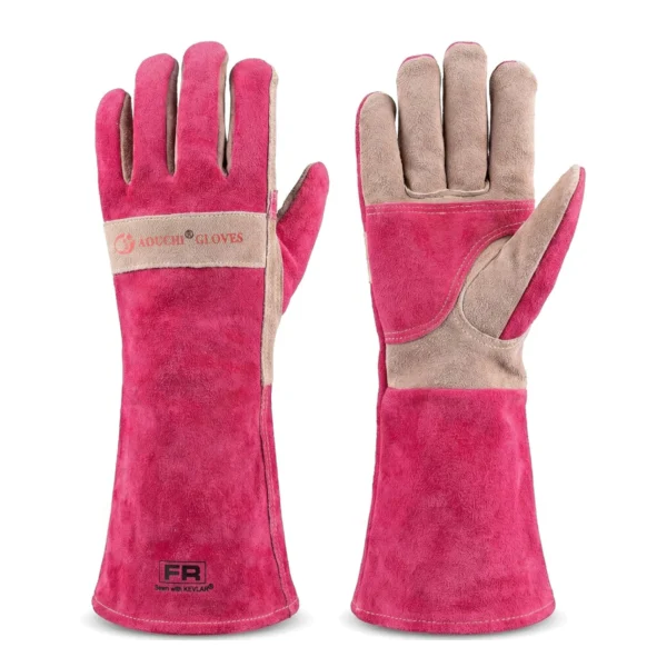 AOUCHI | Leather Welding & Gardening Gloves for Women